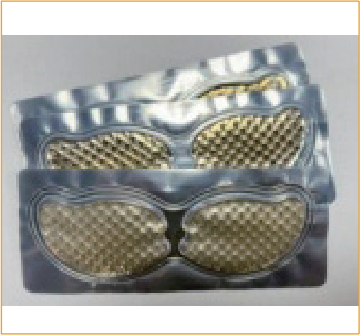 White-to-transparent eye mask