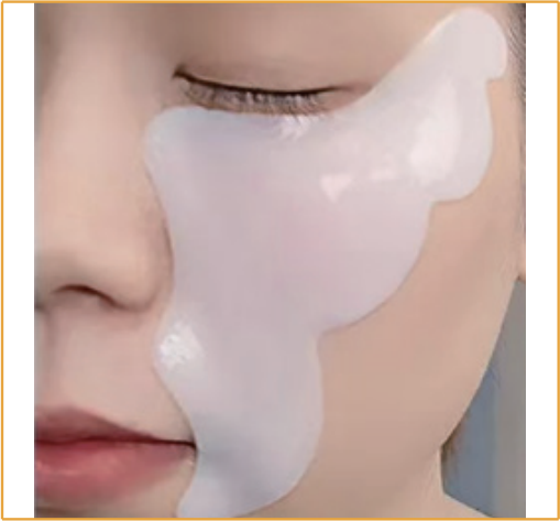 White-to-transparent butterfly eye mask