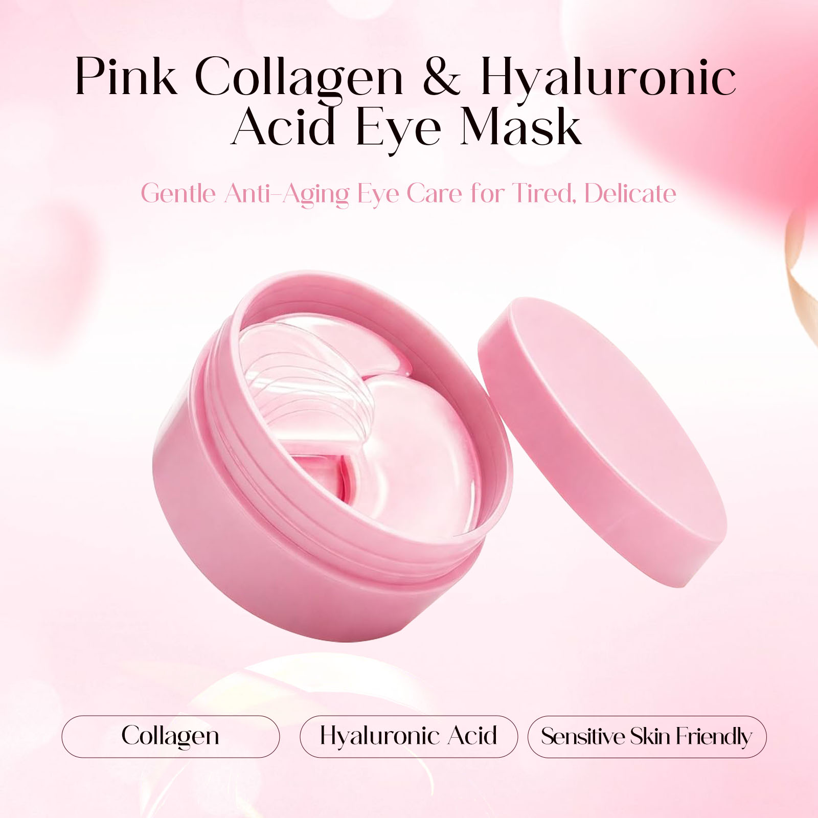 Pink Collagen Peptide Eye Mask